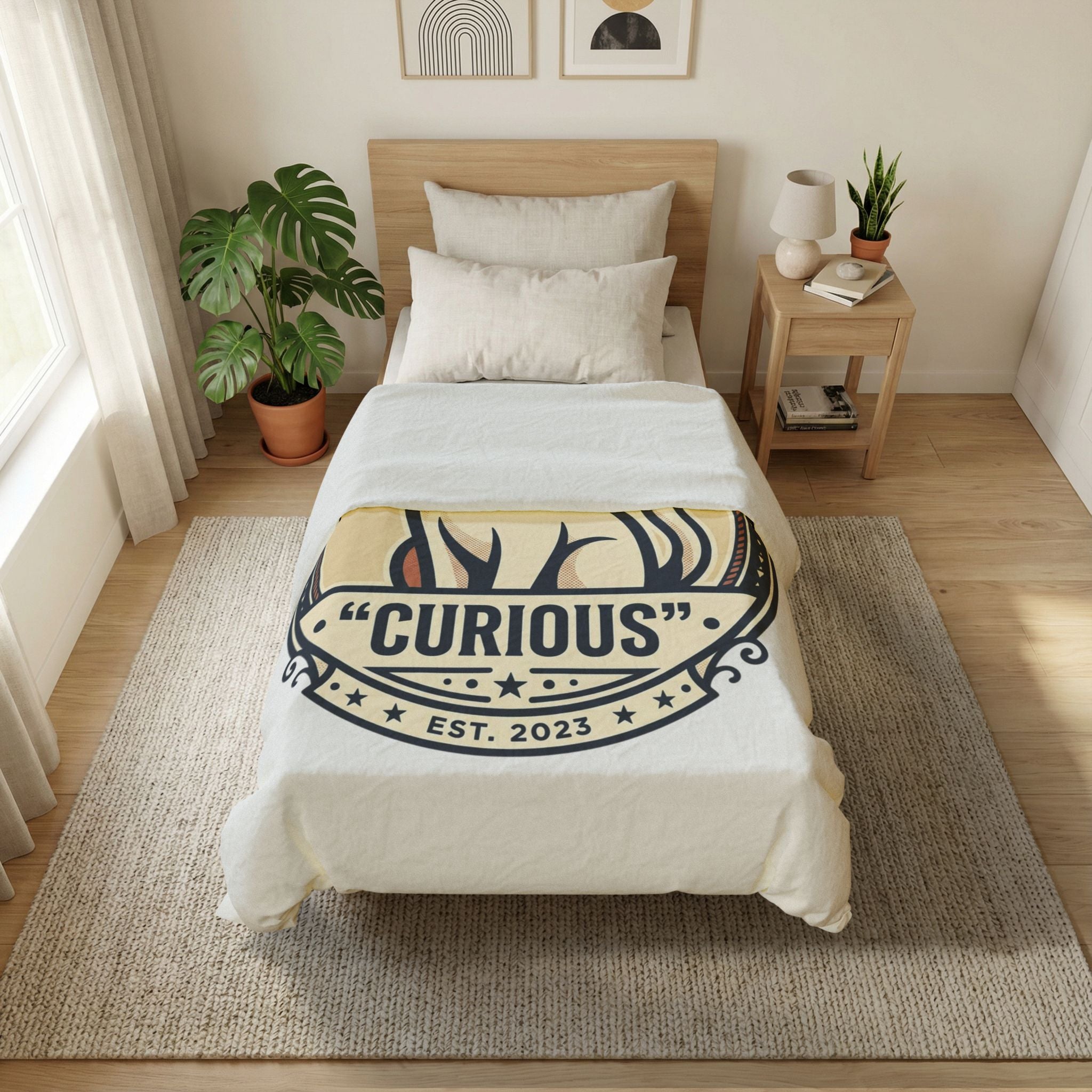 Pussilakana- Curious Cat Cotton Duvet Cover — Vintage Cat Bedroom Decor
