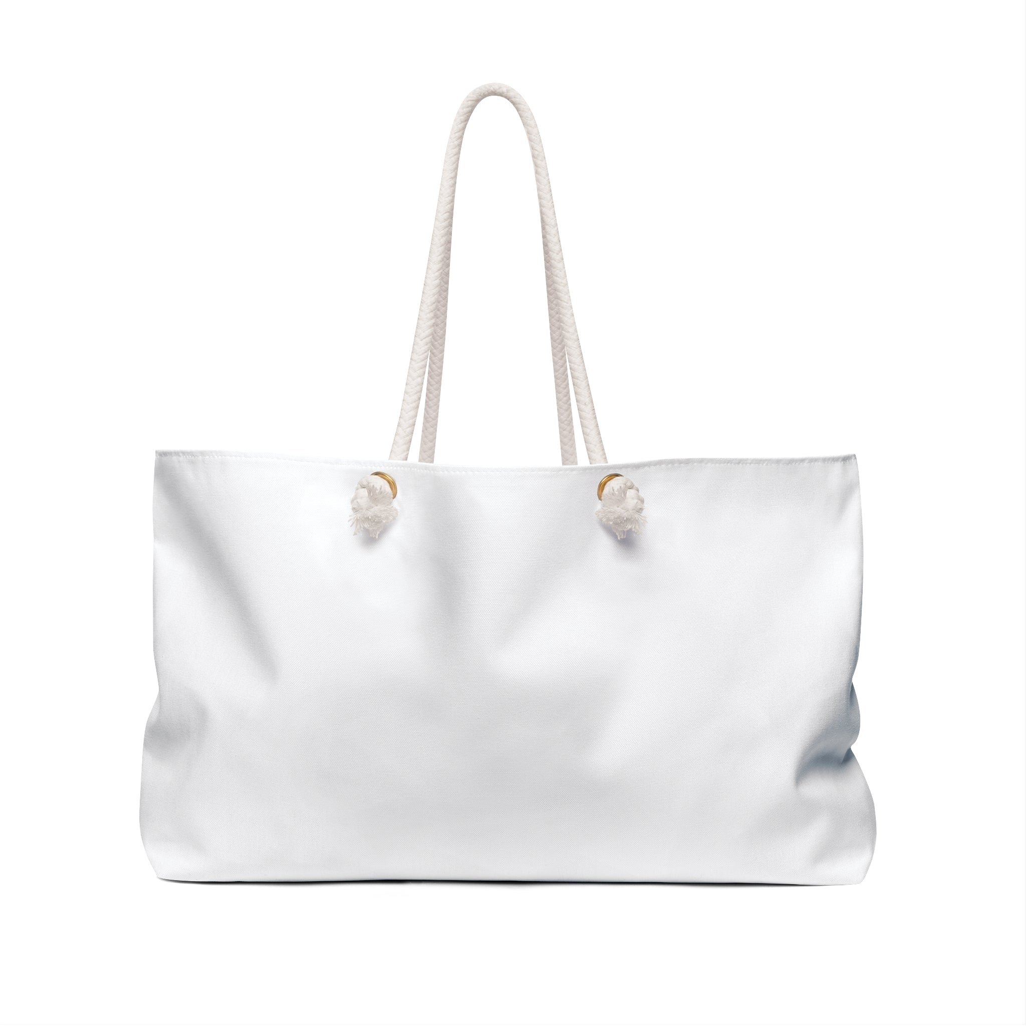 Laukku- Boho Feather Nautical Weekender Bag — Large Travel Tote with Shell & Floral Emblem