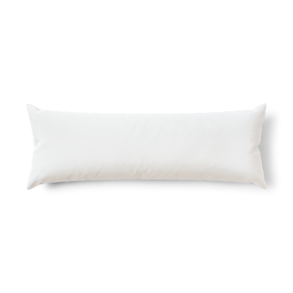 Tyyny- Floral Body Pillow — Minimal Red Daisy & Green Leaves Decorative Lumbar Pillow
